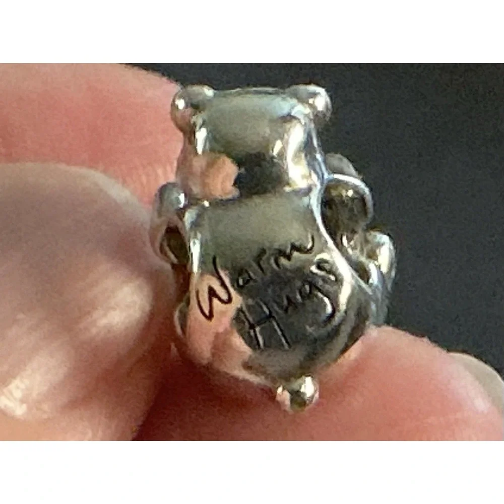 Pandora Polar Bear Charm 793589C01 Lab Created Opal S925 ALE Warm Hugs